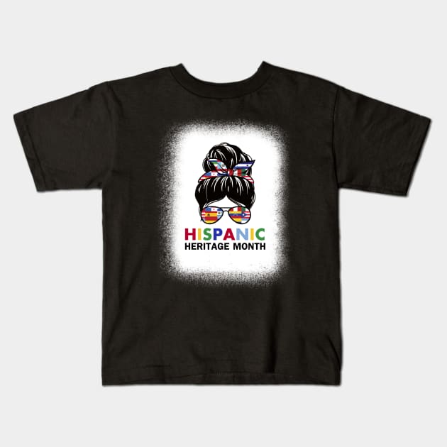 National Hispanic Heritage Month Kids T-Shirt by patelmillie51